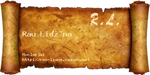 Rau Liána névjegykártya